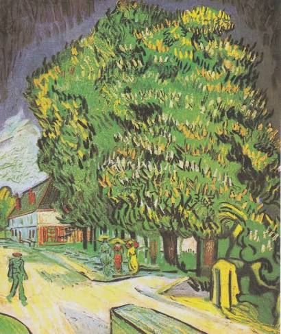6a97ede3c4384719ab030936 Vincent van Gogh s Cha taignier en fleurs roses et blanches